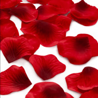 Konfeti rožių žiedlapiai 500 vnt - raudonas atspalvis