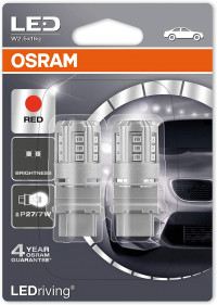 Osram LED raudonos lemputės, P27/7W 12V 3W W2.5x16q, 3547R-02B