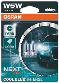 Osram lemputė W5W 5W Cool Blue INTENSE NextGen. 4000K, 2825CBN-02B, 2vnt