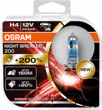 Osram lemputės, H4, Night Breaker +200%, 55W 64193NB200-HCB