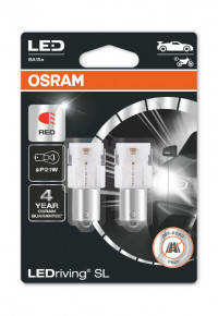 Osram raudonos LED lemputės, P21W, 7506DRP-02B