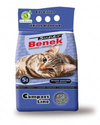 SUPER BENEK COMPACT Kačių kraikas Bentonito smėlis Jūros brizas 5 l