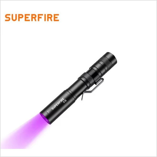 Žibintuvėlis X18-Z ultravioletinės šviesos UV 365nm, 2W, IP44, 1x AAA